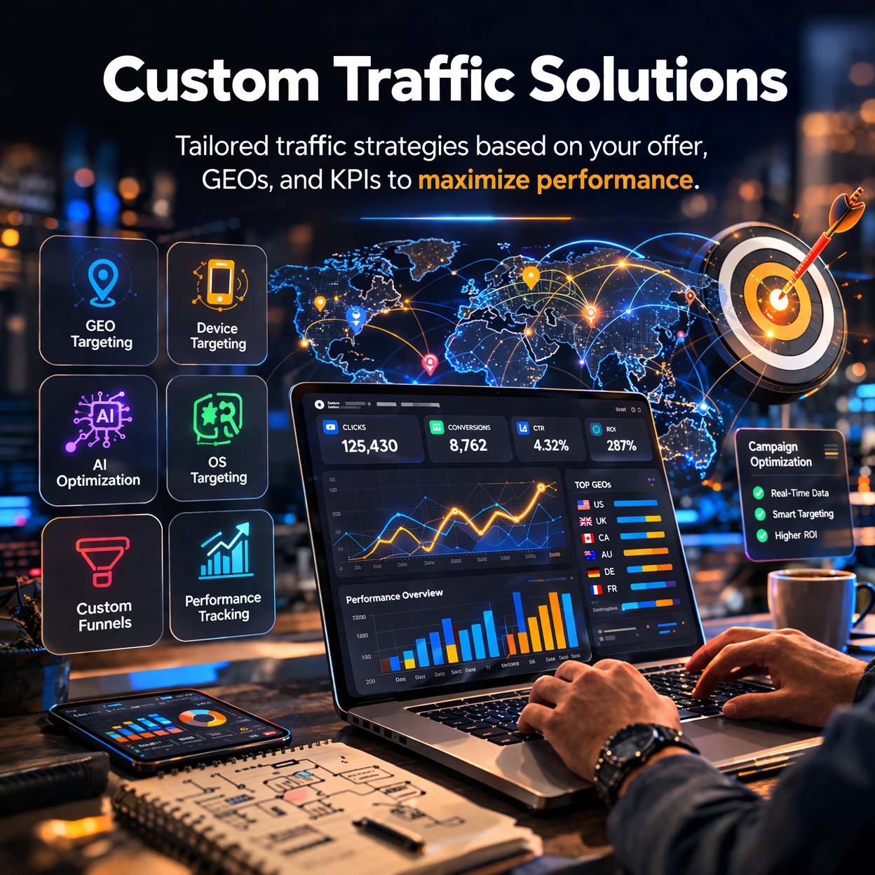 Custom traffic Solution on Clicks Dealer